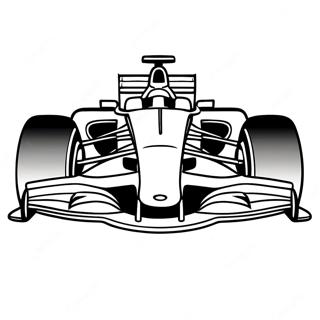 Page à colorier voiture de course Formule 1 | Page de coloriage Formule 1