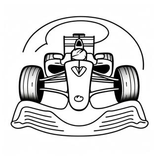 Page à colorier circuit de course Formule 1 rapide | Page de coloriage Formule 1