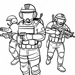 Page à colorier équipe SWAT | Page de coloriage Équipe SWAT
