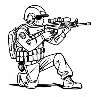 Équipe SWAT Coloriages