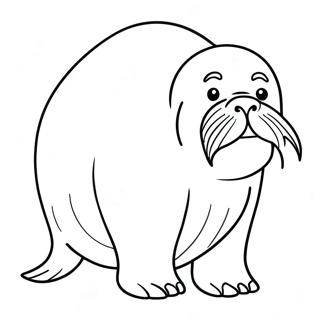 Page à colorier morse | Page de coloriage Morse