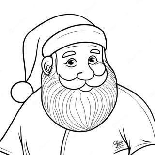 Page à colorier le Père Noël | Page de coloriage Père Noël