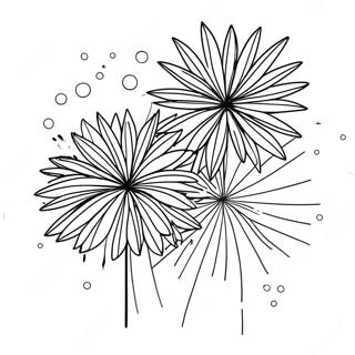 Page à colorier de feu d'artifice | Page de coloriage Feux d'artifice