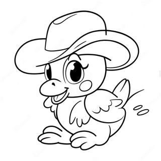 Page à colorier de Daisy Duck mignonne avec un chapeau | Page de coloriage Daisy Duck
