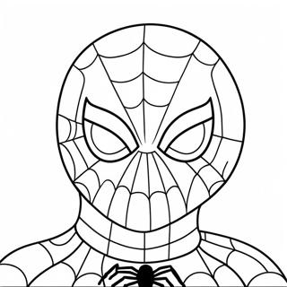 Page à colorier de Spiderman mignon | Page de coloriage Spiderman mignon