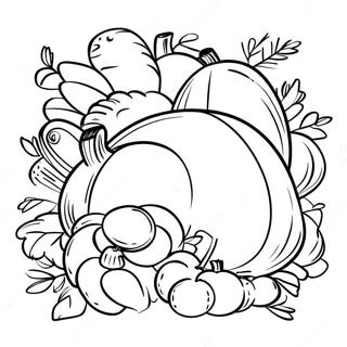 Corne d'abondance Coloriages
