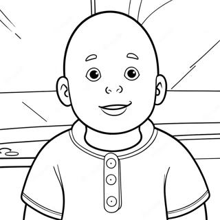 Page à colorier Caillou | Page de coloriage Caillou