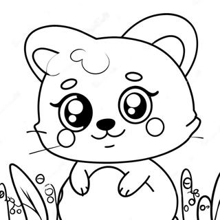 Page à colorier Bonjour mignon | Page de coloriage Bonjour