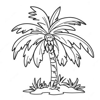 Page à colorier palmier | Page de coloriage Palmier