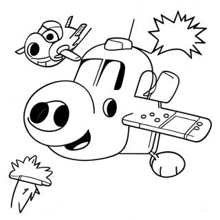 Page à colorier Super Wings | Page de coloriage Super Ailes