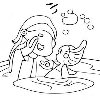 Page à colorier le baptême | Page de coloriage Baptême