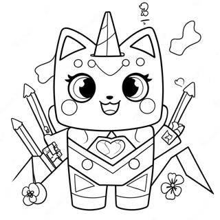 Page à colorier de Unikitty | Page de coloriage Unikitty