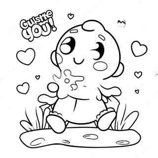 Page à colorier mignonne Tu nous manques | Page de coloriage Tu nous manques