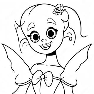 Page à colorier Draculaura avec des Crocs Étincelants | Page de coloriage Draculaura