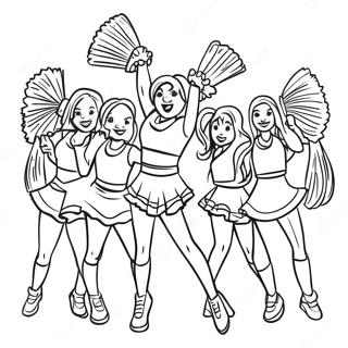 Page à colorier Cheerleaders des New England Patriots | Page de coloriage Patriotes