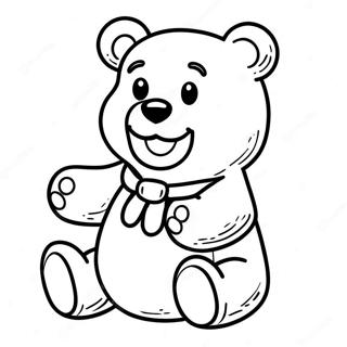Page à colorier Ourson en gélatine | Page de coloriage Ours en gomme